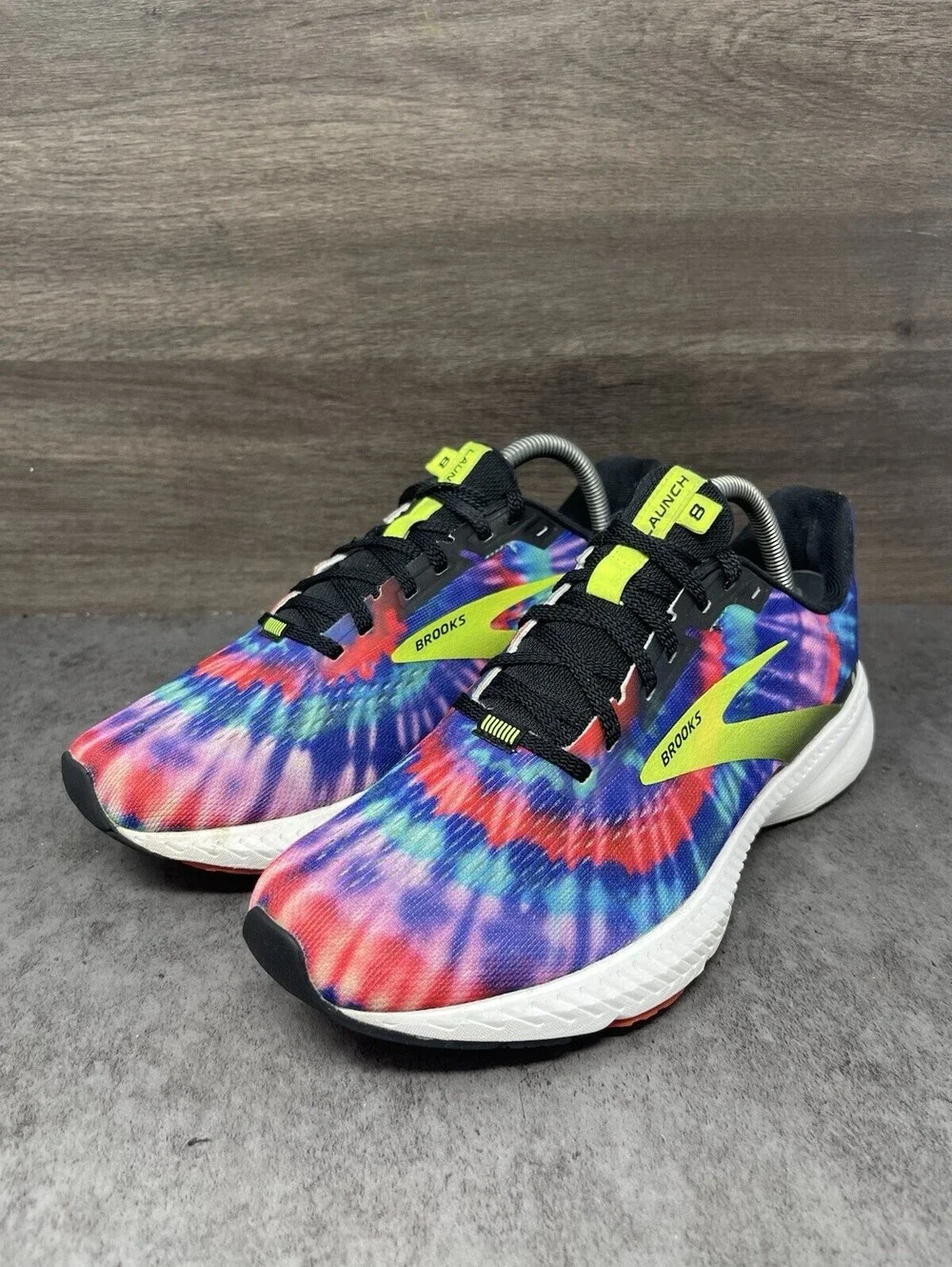 Brooks Launch 8 Run Happy Tie Dye Size 9 Womens Multicolor Running Shoes